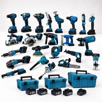 Kit d'outils électriques portables sans fil avec batteries et chargeur pour les projets de rénovation et de réparation en chantier, dans le garage