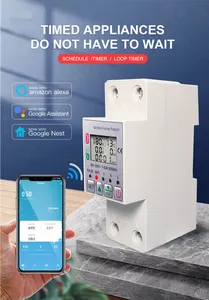 GXPR WIFI Smart TUYA APP Kilowatt-hour Meter 85-300V Voltage 1-63A 10-99MA Leakage Protection Remote Control WiFi Smart Meter