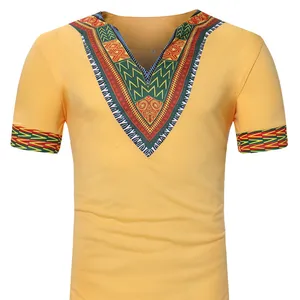Camisas de alta calidad para hombre, traje Dashiki africano blanco nigeriano, 100% algodón, venta al por mayor