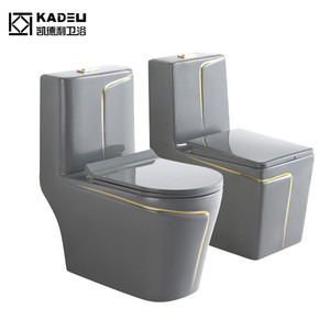 Ensemble de toilette de salle de bain populaire <span class=keywords><strong>Wc</strong></span> cuvette de toilette et évier sur pied articles sanitaires en céramique cuvette de toilette de couleur grise - Product Image 2