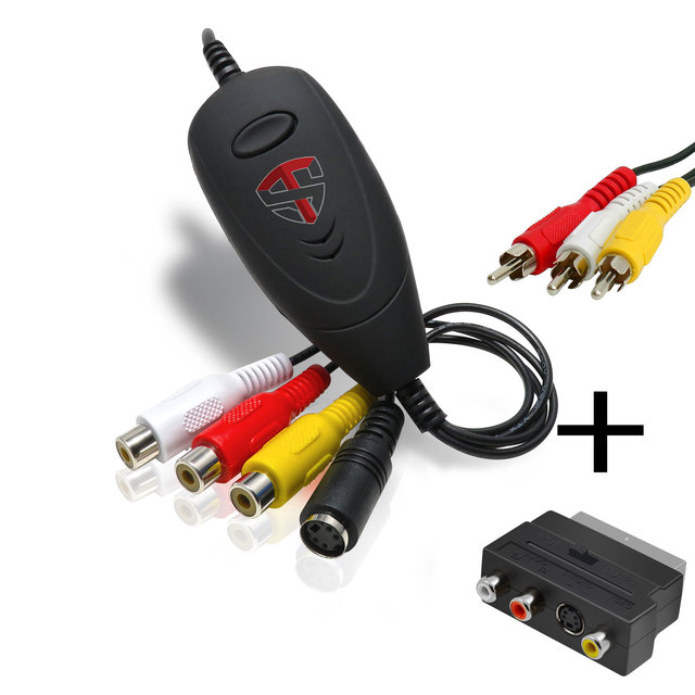 TechSide Video Grabber 2025 VHS-to-Digital USB 2.0 Converter with SCART/RCA Hi8/Mini DV Model TI234 China