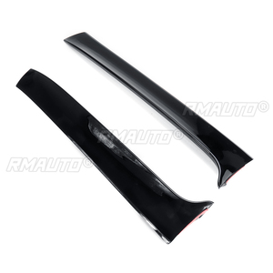 Alerón lateral trasero con aspecto de fibra de carbono/negro brillante, tipo canard, divisor brillante para VW Golf 7 R Variant Wagen 2014 2015 16-2017 - Product Image 4