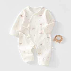 Tutina in Maglia 100% Cotone Unisex per Neonati con Stampa Cartoon, Maniche Regolari, Impermeabile, Traspirante, Chiusura con Gancio e Anello, Carina - Product Image 3