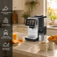 Máquina de Espresso Automática con Molinillo Integrado, Bomba de 19 Bares, Acero Inoxidable, Cafetera de Granos a Taza para Cafetería u Oficina, Venta al Por Mayor
