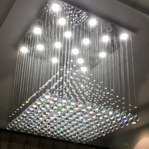Carré Atmosphérique Pyramide Suspendu Ligne Cristal Lampe Salon Licht En Gros <span class=keywords><strong>Moderne</strong></span> <span class=keywords><strong>Restaurant</strong></span> Lustre <span class=keywords><strong>Décoration</strong></span> - Product Image 4