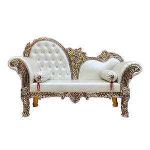 Antique <b>Gold</b> Double Luxury Royal Bride Throne Chairs Wedding for King and Queen Furniture Rental <b>Sofa</b> Chairs Wedding Golden - Product Image 2
