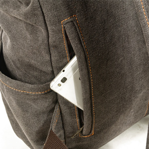 Mochila Explorer phong cách da vải ba lô nam cổ điển thiết kế ngoài trời không thấm nước giản dị đi lại hàng ngày du lịch đã sẵn sàng - Product Image 5