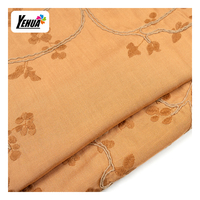 Tissu tissé pour robe imprimé en rayonne slub brodée, style slub, viscose 21s 30s 140gsm, saison estivale