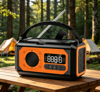 Radio solaire portable rechargeable 10000 mAh avec fonction lampe torche FM AM WB pour la maison