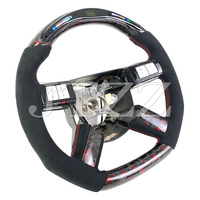 Volant en cuir et fibre de carbone forgée avec écran LED pour Chrysler 300 300c Dodge Challenger SRT, accessoires intérieurs de voiture
