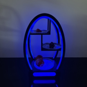 Exhibidor de Ropa Iluminado de Tres Niveles, Personalizable y Lavable, con Acabado UV y Glorificador de Botellas LED, de Instalación Rápida para Clubes VIP, LiqVis - Product Image 1
