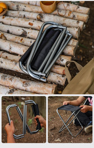 Taburete Plegable de Aleación de Aluminio, Taburete Portátil para Camping, Ligero, con Reposapiés para Adultos, para Jardinería y Senderismo - Product Image 4
