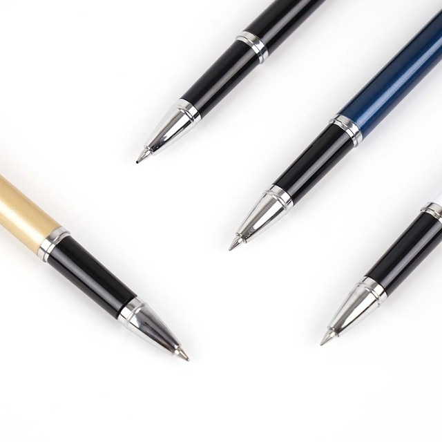 Permanent Executive Luxury Customized Logo Metal Gel Pen Professional Elegant Metal Ballpoint Pen for Writing