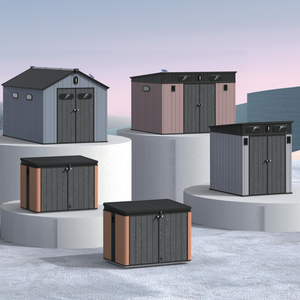 Multi-Function 2 Room Store Storage Combined Plastic Shed Outdoor Storage