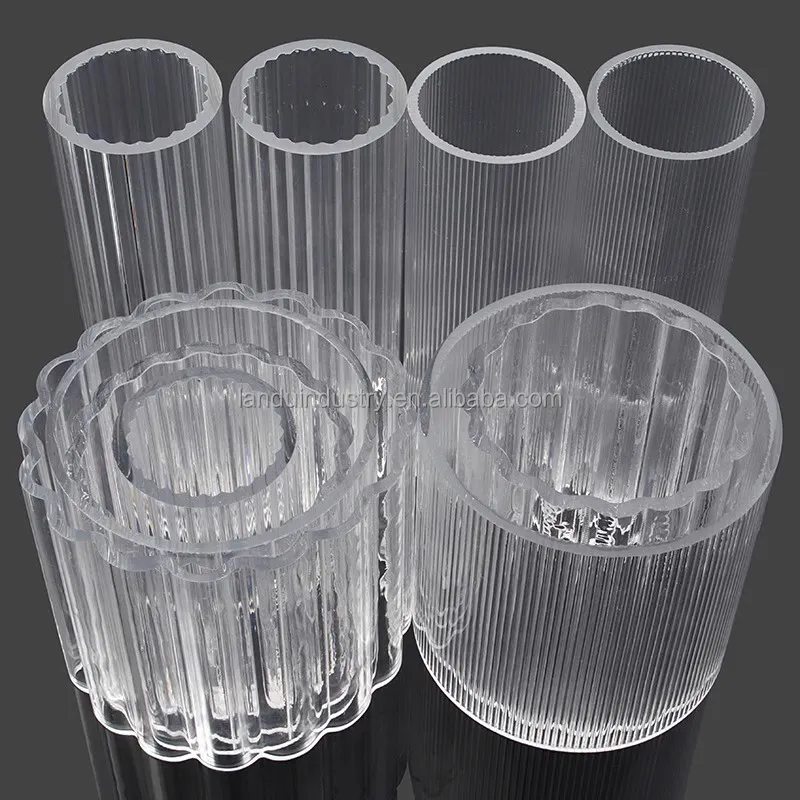 लालडू कस्टम ने खोखली ग्लास रॉड क्रिस्टल ग्लास ट्यूब को चंडेलियर के लिए बनाया