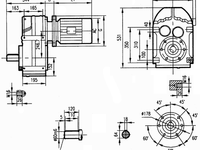 Precisie NBF Serie Parallelle As Helical Gearbox Reducer met Holle As Voetmontage ODM voor Textiel- & Drukmachines