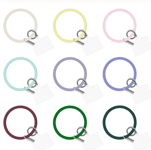 Lanière de téléphone en silicone à boucle de cœur, sangle de poignet pour téléphone intelligent avec porte-clés compatible avec la plupart des smartphones - Product Image 5