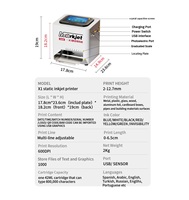 Printer Inkjet Elektrik Portabel untuk Desktop dengan Pompa Gigi untuk Pengkodean Tanggal Kedaluwarsa dan Kode Batch yang Akurat dan Hemat Energi