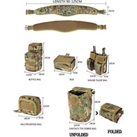 Ceinture tactique réglable de haute résistance pour le camping, la chasse, le travail en extérieur et les activités de plein air