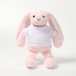 Simpatico Coniglietto di Peluche con Maglietta - Morbido Coniglio Imbottito con <span class=keywords><strong>Vestiti</strong></span>, Compagno di Comfort per Bambini - Product Image 1