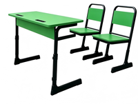 Ensemble chaise et bureau d'étudiant moderne à hauteur réglable, structure métallique robuste, écologique, pour salle de classe, chambre et bureau