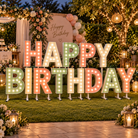 Lettre lumineuse autoportante à LED pour décoration de scène, anniversaire, mariage, fête