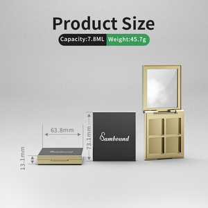 Customizable Magnetic Eyeshadow Palette High Quality Eye Makeup <b>Box</b> with Leather Craftsmanship <b>Empty</b> Beauty Pans - Product Image 6