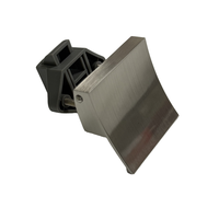 Poignée de porte de placard de yacht, de camping-car, en alliage de zinc, de forme carrée, chromée noire brillante, avec serrure à arc, accessoires de quincaillerie pour tiroir pressé, 11 mm