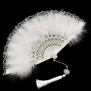 Ventaglio Gatsby a Doppia Faccia in <span class=keywords><strong>Piume</strong></span> di Marabù, Ventaglio a Mano Nigeriano Fai-da-Te per <span class=keywords><strong>Sposa</strong></span>, <span class=keywords><strong>Piume</strong></span> di Tacchino Naturali Tinte di Alta Qualità - Product Image 3
