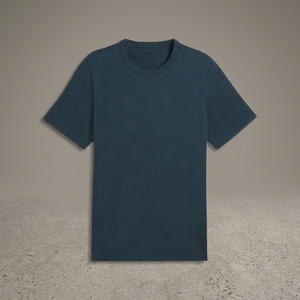 T-shirt en coton bordeaux pour homme, col rond, manches courtes, coupe classique, décontracté, logo personnalisé, basique, mode estivale - Product Image 3