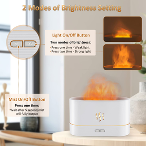 Flame Aroma <b>Essential</b> <b>Oil</b> <b>Diffuser</b> Desktop Lights Simulation Fireplace <b>Diffuser</b> <b>for</b> Home Office - Product Image 2