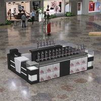 Comptoir de présentation de parfums de luxe M&S pour centre commercial, vitrine en verre avec éclairage LED