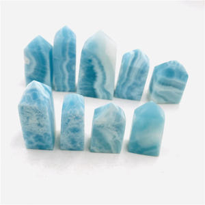 Pingente de pedra preciosa de quartzo natural, recém-chegada, larimar pontos de cristal minúsculo, obelisco para decoração - Product Image 1