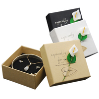 Boîte de luxe noire grand format, ensemble deux pièces (haut et bas), rigide, mate, avec couvercle amovible, pour emballage de bijoux