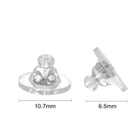 Prix usine Wuqie – Accessoires en argent sterling 925, bouchons d'oreille en silicone, attaches de boucles d'oreilles en caoutchouc pour clous d'oreilles