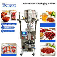 Machine d'emballage verticale entièrement automatique pour pâtes, 50-500 ml, avec remplissage quantitatif pour sauces, liquides, huiles et emballage de produits à base de tomate