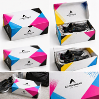 Boîte à chaussures portable de luxe personnalisée pour baskets avec fermeture magnétique et poignée, emballage en carton rigide