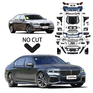 Kit carrosserie pour <span class=keywords><strong>BMW</strong></span> 7 F02 2008-2015 Mise à niveau vers G12 Lci MT Pare-chocs avant arrière Grille Phare Feux arrière Capot Aile Diffuseur Tuyau - Product Image 1