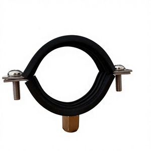 High Quality Electroplated Cushioned <strong>Pipe</strong> Clamp Rubber Lining Adjustable Stainless Steel Band Inch Tube <strong>Hose</strong> Suspension <strong>Hanger</strong> - Product Image 3
