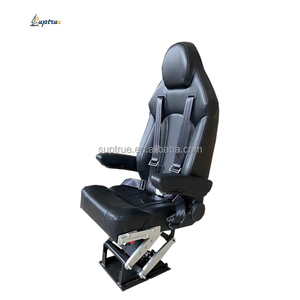 Silla de conducción de barco de excursión ajustable negra al por mayor hecha de aluminio y PU con certificado CCS para uso en <span class=keywords><strong>Marina</strong></span> - Product Image 2