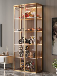 Meuble à vin en verre haut de gamme JINGSHUN, 20+ étagères, vitrine décorative transparente, mobilier de maison - Product Image 2