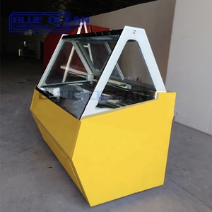 Giá rẻ phổ biến màu vàng Gelato carpigiani hàng loạt máy làm lạnh Kem tủ đông ý Gelato hiển thị tủ đông kem hàng loạt tủ đông - Product Image 4