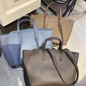 Sac cabas femme en cuir de vachette grainé sans marque, doublure en sergé de coton, style chic parisien, pour le quotidien, fournisseur en gros de boutiques européennes - Product Image 6