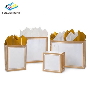 <span class=keywords><strong>Venta</strong></span> al por mayor regalo bolsas a granel maneja Ideal reciclado Kraft bolsa de <span class=keywords><strong>papel</strong></span> <span class=keywords><strong>para</strong></span> ir de compras - Product Image 2