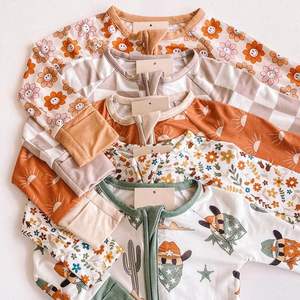 Pijama de bambú orgánico para dormir para bebé, peleles para bebé, pijama con cremallera bidireccional, traje de dormir para recién nacido, mono infantil, ropa para bebé - Product Image 3