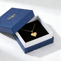 Fabrication de colliers avec logo personnalisé, emballage en carton avec couvercle et base, boîtes à bijoux personnalisées avec insert en mousse