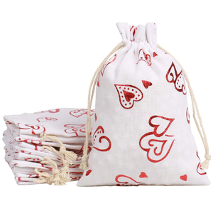 Sac d'emballage en coton portable avec cordon de serrage, motif imprimé de haute qualité, pour la Saint-Valentin – Nouvelle collection en gros - Product Image 6