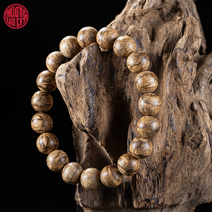Vietnam Oud Wood <b>Bracelet</b> 10mm Floral Grain Beads with Mature Oil Content Sophisticated Natural Jewelry - Product Image 4