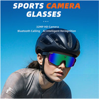 Lunettes Caméra Intelligentes pour Cyclisme en Extérieur 800W HD Anti-Tremblement Prise de Vue IA pour Appels Contrôle Tactile + Boutons Ultra Durables