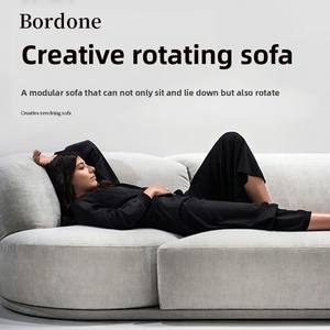 Sofá Bordone de Milán, Italia, sala de estar moderna, juego de sofá modular giratorio de fila recta creativa con relleno de esponja - Product Image 1